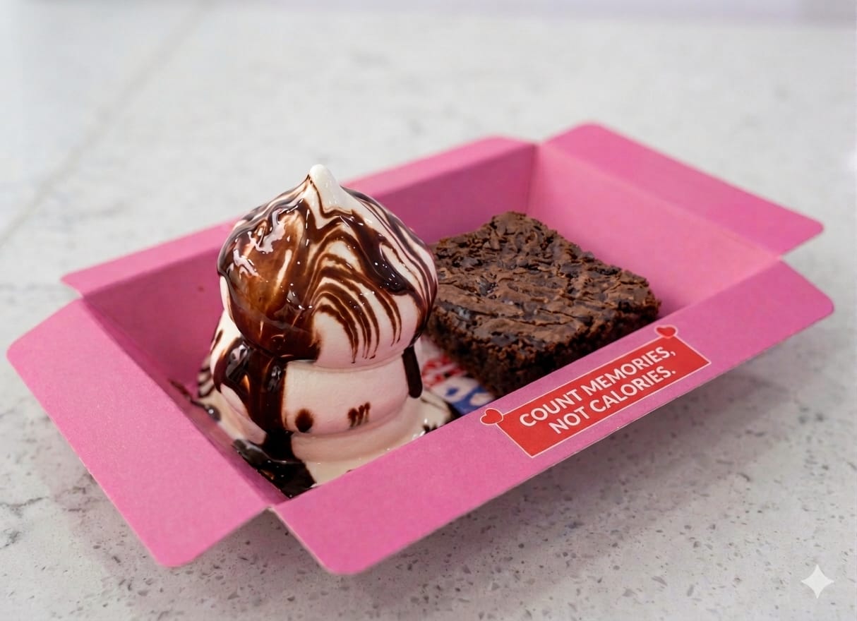 Brownie With Vanilla Base